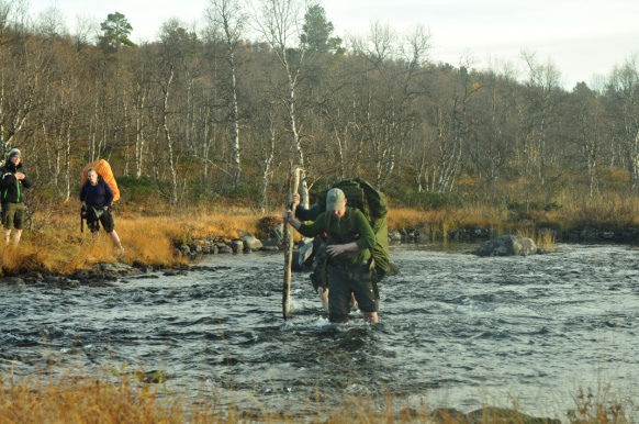 Lappland: Flussquerung Vindelfjaell