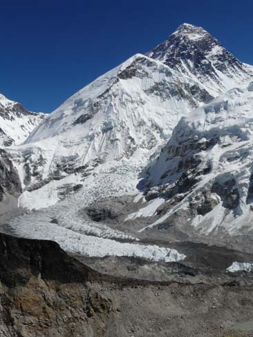 Mount Everest mit Khumbu-Gletscher