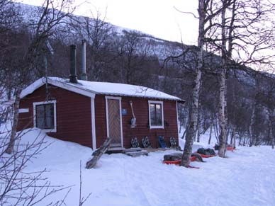 Hütte Schweden Winter