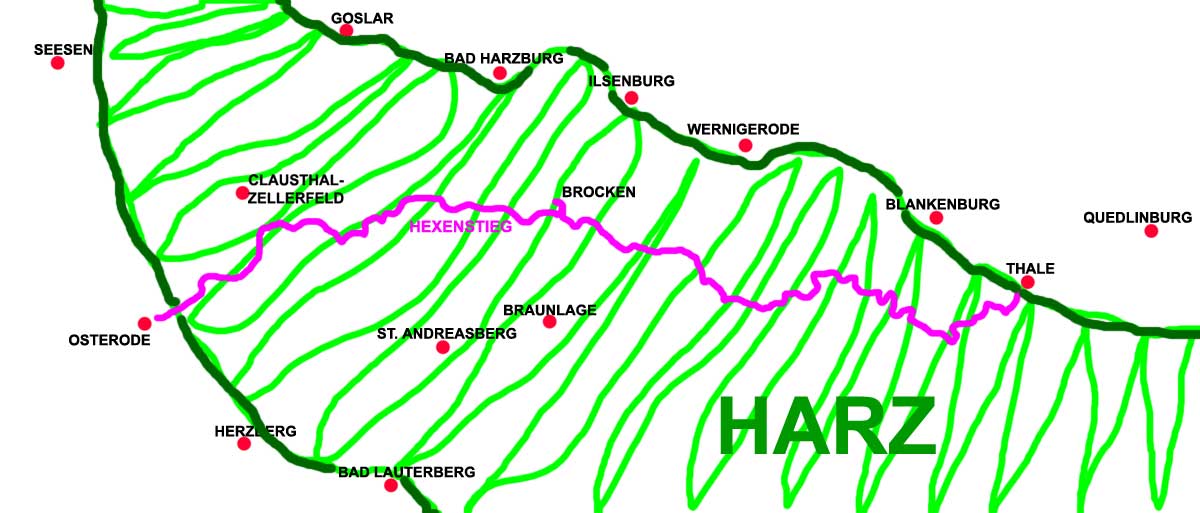 Harzer Hexenstieg: Route, Etappen, Übernachtung, Führer & Karten
